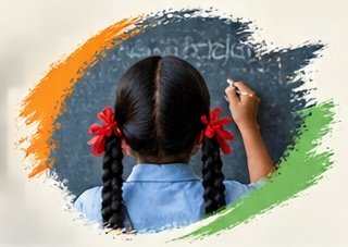 Child learning and writing
